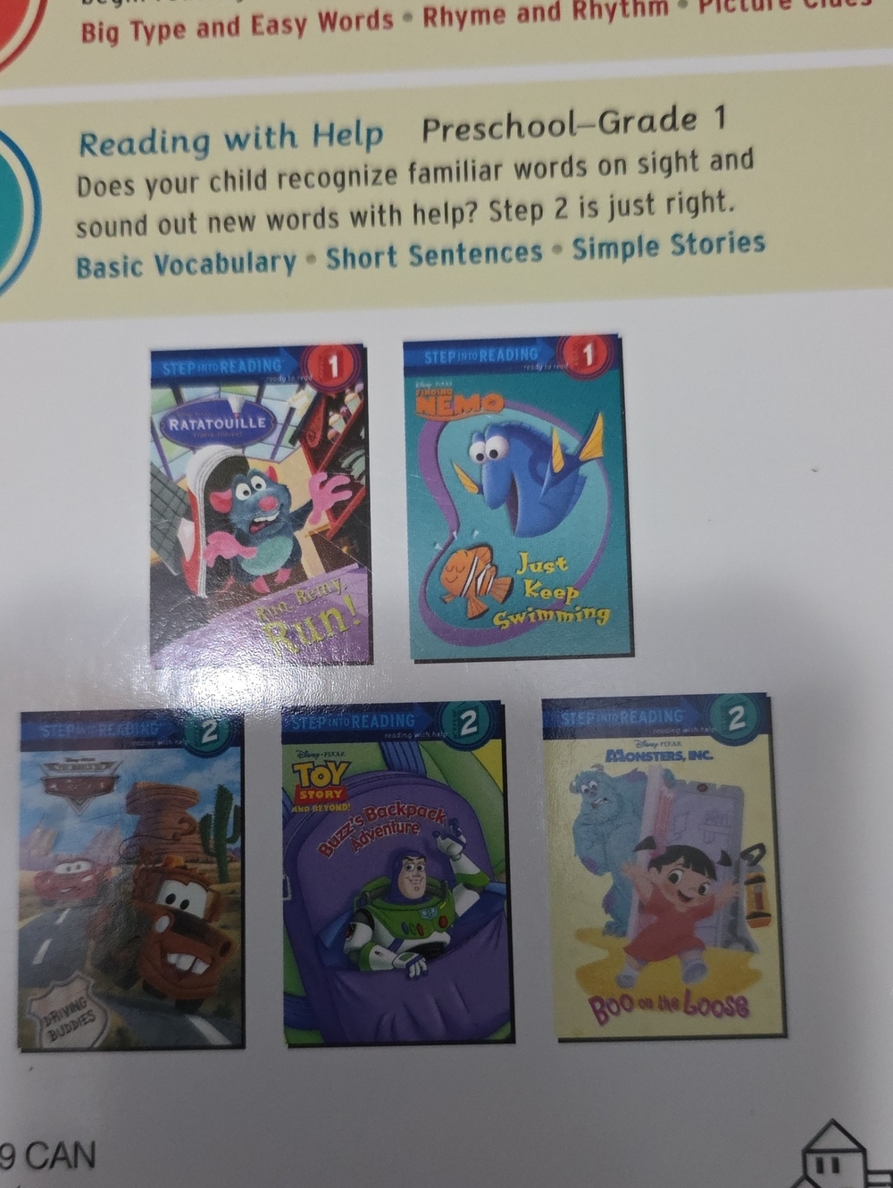 💛 6 For $8 Disney Pixar Story Collection - Red Children's Book Level 1 & 2 - Picture 3 of 6